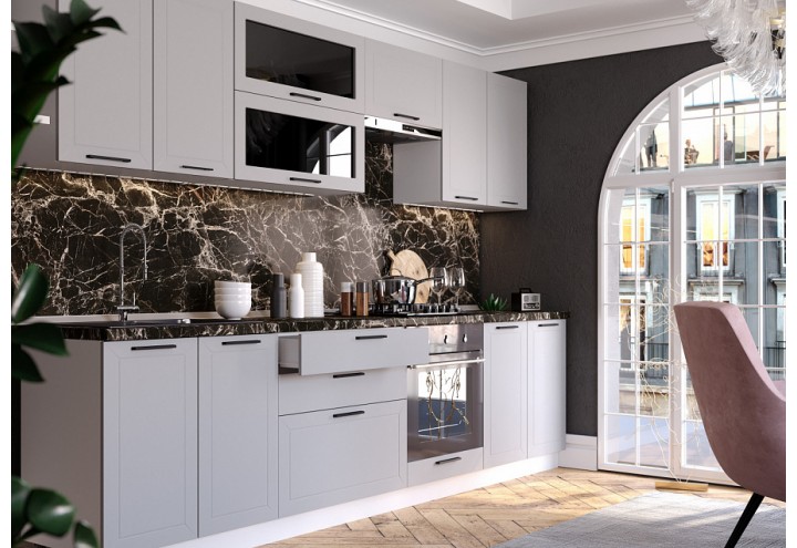 Кухня "Глетчер" МДФ Гейнсборо 3000/2 в Луганске